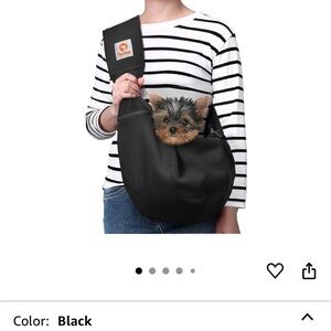 TOMKAS Black Pet Sling Carrier